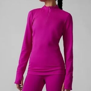 Athleta Vibrant Pink Long Sleeve Top